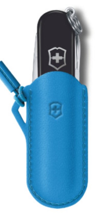 Set Scyzoryk Victorinox ze skórzanym etui Classic SD 58, Dark Illusion