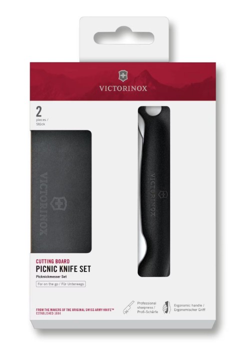 Sada prkénko + piknikový nůž Victorinox Swiss Classic 2ks